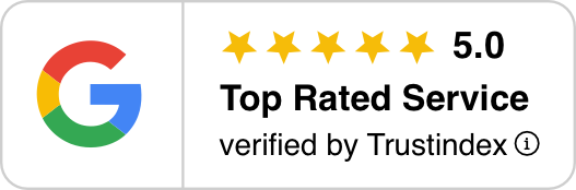 Google rating 5.0 — Top Rated Service, verified by Trustindex