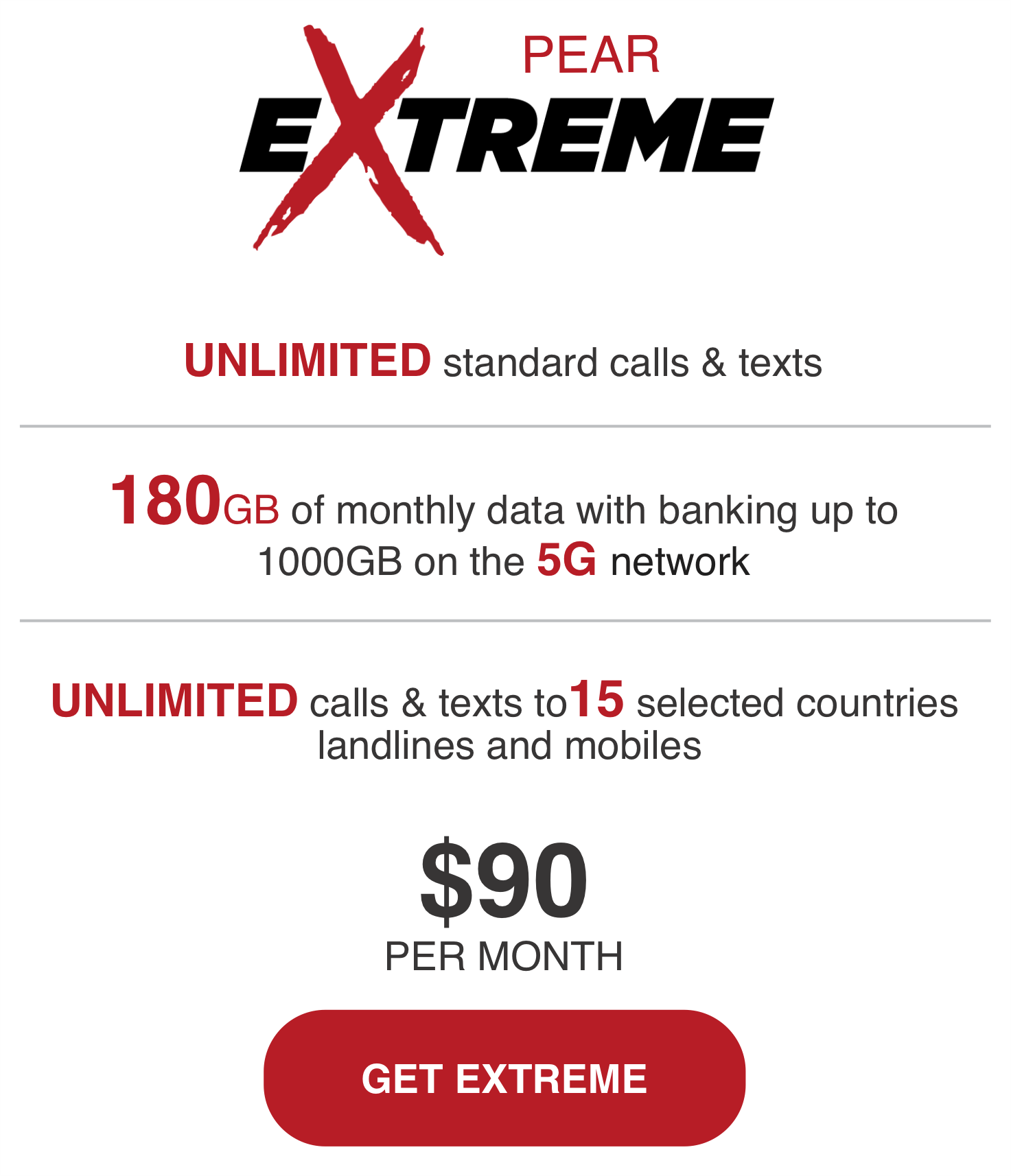 PEAR Extreme Plan